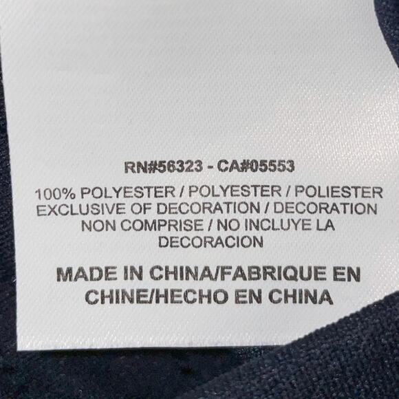 NEW Nike Dri Fit Wide Leg Capri Leggings - Navy w/ Teal Stripe - Size Small - Picture 4 of 5